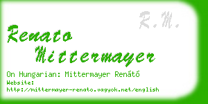 renato mittermayer business card